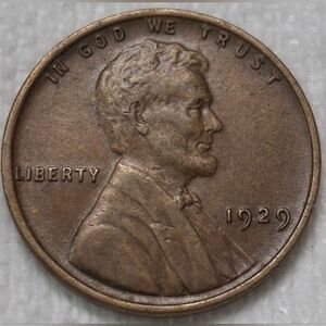 1929 Philidelphia Minted Copper Lincoln Wheat Penny